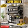 Escurridor Organizador Con Doble Tapa Platero Negro